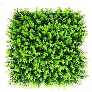 Tilpasset plast Faux dekorasjonspanel Grønn hekk buksbom Bakteppe kunstig plantegressvegg
