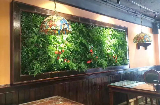 Faux Green Walls Benefit Restaurants