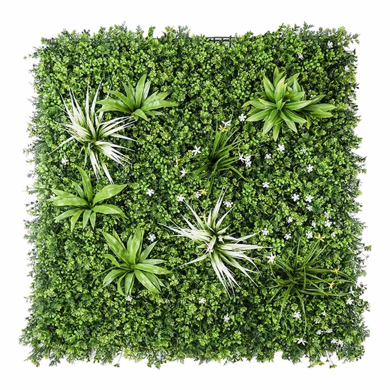 Jardí artificial de plantes verdes simulades respectuós amb el medi ambient Imatge destacada