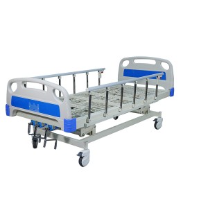 Hânlieding foar medyske apparatuer Trije funksjonele sikehûsbêd Ferpleechsoarch Medical ICU Patient Bed