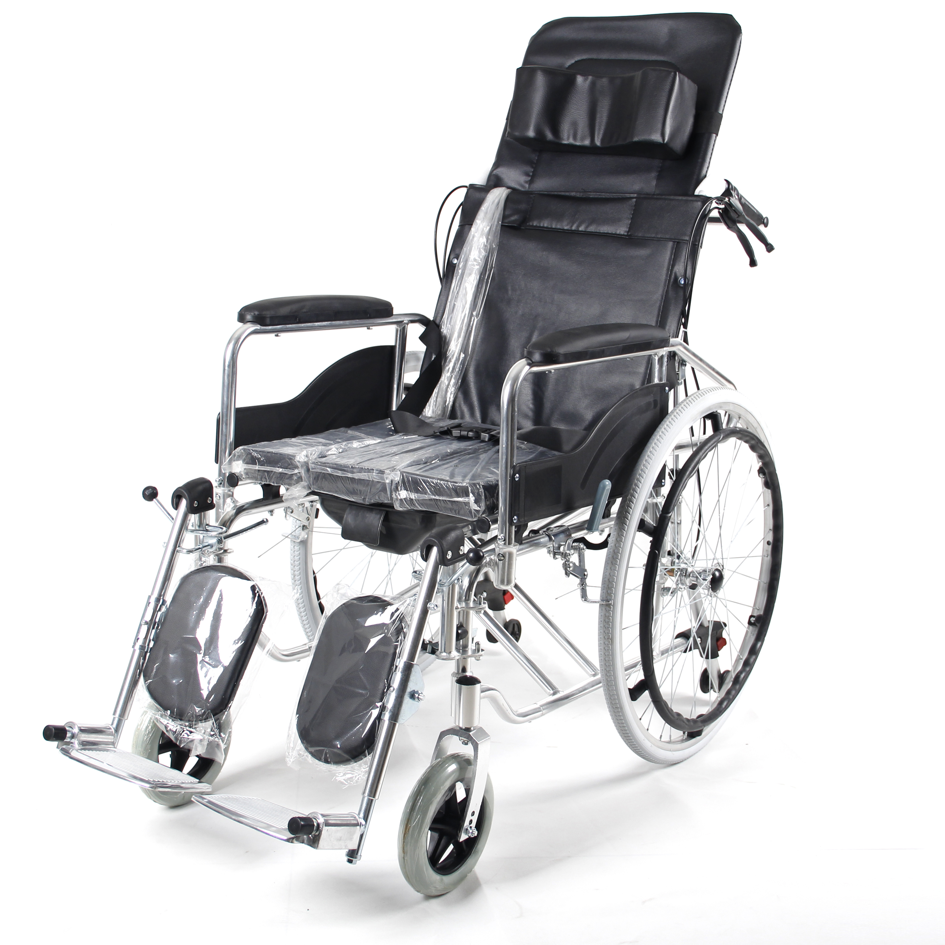 Sammenleggbar multifunksjonell manuell bærbar rullestol