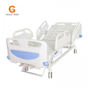 Klinikbett mit drei Funktionen und ABS-Geländern A02