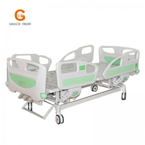 A02-3 ידני שלוש פונקציות מיטה רפואית מחיר נמוך ידנית מיטת בית חולים 3 ארכובים