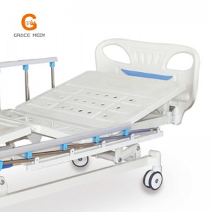 מיטת מטופלים ידנית בעלת שלוש פונקציות עם ראש מיטת ABS A02-6