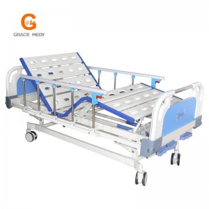 Φτηνό ιατρικό κρεβάτι χειροκίνητου νοσοκομείου κλινικής ABS A03-3