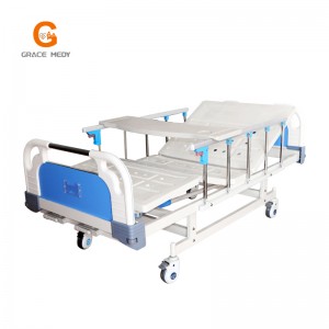 A04 cama de hospital de cabeça composta de aço inoxidável e ABS