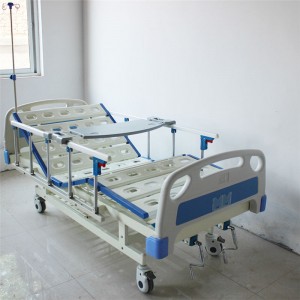 Tempat tidur engkol dua fungsi dengan kepala tempat tidur ABS dan pagar pembatas 5 batang A08