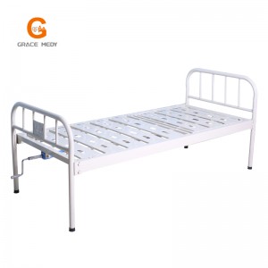 B02 White manual one function hospital patient bed