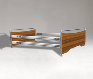 Aluminiumlegering guardrail / ferpleechhûs bed guardrail