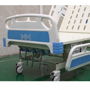 Femfunksjons sykepleiemedisinsk seng Benløft Ryggløft ICU Sykehusseng med høydejusterbar