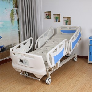 Electric five function hospital bed with weight scale