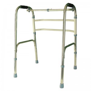 peralatan medis multifungsi lempitan aluminium alloy walker dipatèni crutches