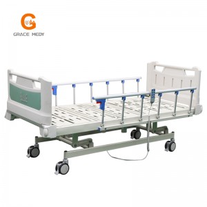 R03E Cama de hospital eléctrica de 3 funcións Equipo de coidados de enfermería Mobiliario médico Clínica Cama de paciente UCI