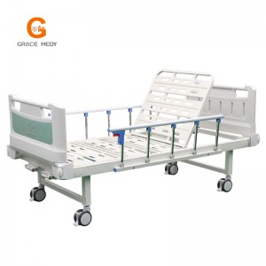 R04 2 funksie hospitaalbed groen bed kopstuk