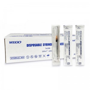 1ml 3ml Disposable Sterile Injection Plastic /pp Syringe Luer Lock/Slip Lock nga adunay Needle CE ug ISO ug FDA