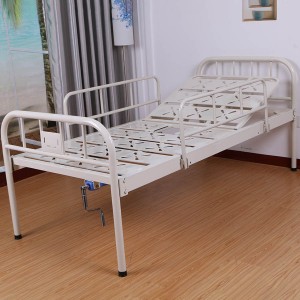 White one crank hospital bed with toilet hole B03
