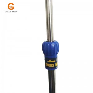 esibhedlele Infusion Yima 5 imilenze IV Pole Ukuphakama adjustable Steel Stainless IV stand Drip