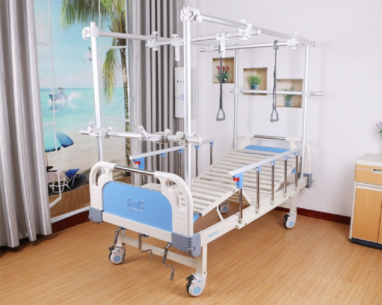 Multi function 3 crank traction hospital patient bed B07-1