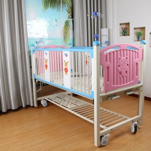 Детско розово еднофункционално болнично легло B11-3