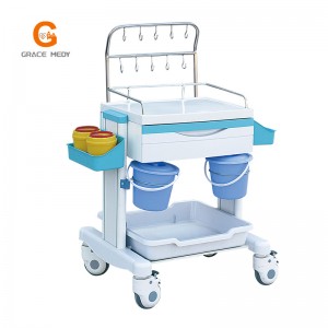 Sikehûs Equipment ABS Infusion Trolley mei Drawer