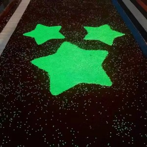 Photoluminescent granules for EPDM Playground