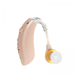 Գործարանային մեծածախ Նոր վերալիցքավորվող մարտկոցով ականջի լսողական ապարատներ Բարձր հզորություն լսողության ծանր կորստի համար Մեծահասակների համար Խուլ Օգնում է աղմուկի նվազեցում 16 ալիք Wdrc Կրկնակի լիցքավորման պատյան Earsmate G26+