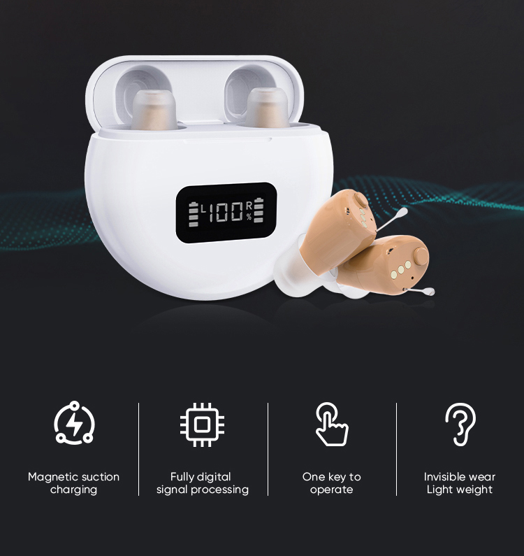 Great-Ears G31 digital 16 channels magnetic charging cic invisible wear mini in ear rechargeable ឧបករណ៍ស្តាប់ដែលមានគុណភាពល្អ