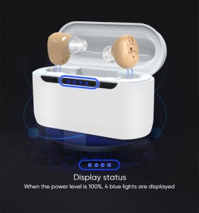 Càrrega magnètica recarregable Great-Ears G12C a l'oïda, mida mini, audiòfons de càrrega ràpida ràpida per a gent gran