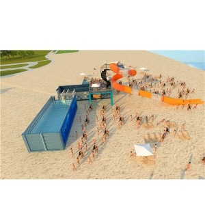 Custom above ground container swimming pools with filtration system in beach