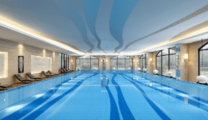 Indoor resort swimming pool configuration service