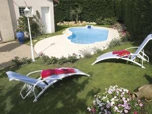 Small outdoor inground villa swimming pool project