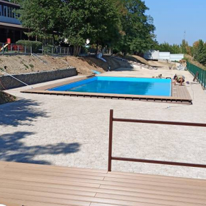 Russia Orenburg overall plan of the private outdoor steel structure swimming pool system