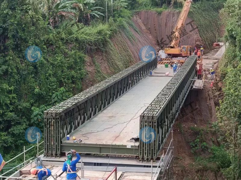 Мостът QSR4 Bailey в Давао, Филипините е издигнат и инсталиран успешно