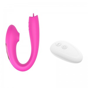 G-spot clitoris vibrator licking and sucking stimulation rechargeable toy for women ZK043