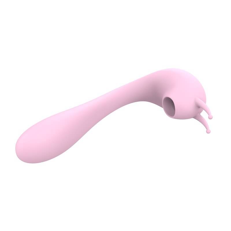 Randomly curved clitoris stimulator with sucking and vibration ZK005