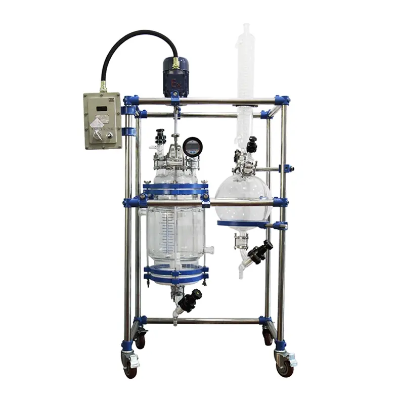 10L -200L Jacketed Glass Reactor Nutsche Filter for Crystallization រូបភាពពិសេស