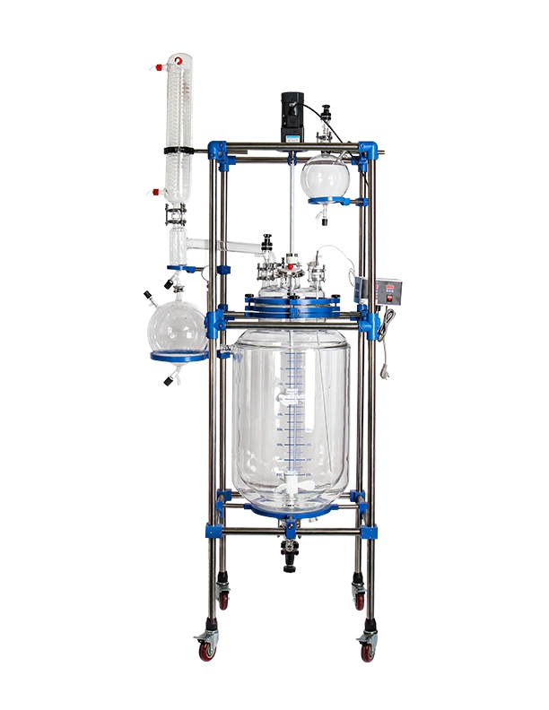 80L-100L Double Layer Jacketed Chemical Glass Reactor