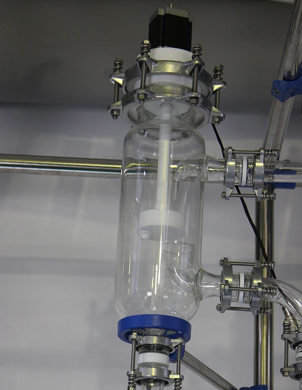 כור פירוליזה מכוסה זכוכית למעבדה