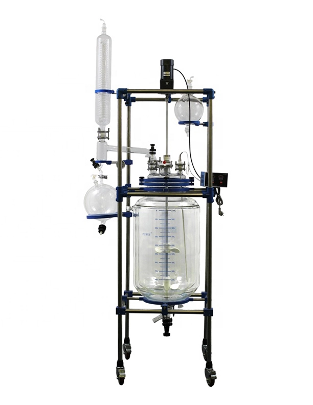 ระบบปฏิกรณ์แก้วเคมีในห้องปฏิบัติการแก้วบอโรซิลิเกตสูง