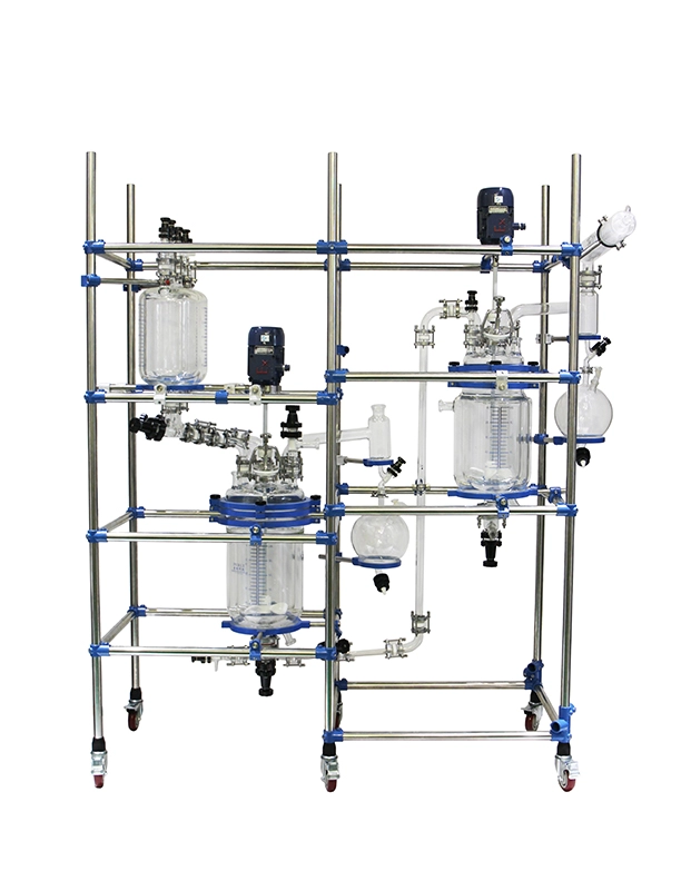 Laboratório de alta eficiência usando máquina de extração de óleo essencial de planta de destilação molecular
