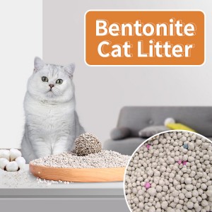 ຮູບຮ່າງໝາກບານ clumping Flavored Bentonite Cat Litter