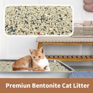 Fornitore di lettiera per gatti di bentonite per un agglomeramentu megliu è a bassa polvera