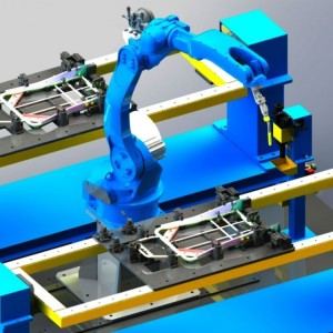 Customized Robotics Welding Systems ak Spot Welding Fixture pou pati otomobil