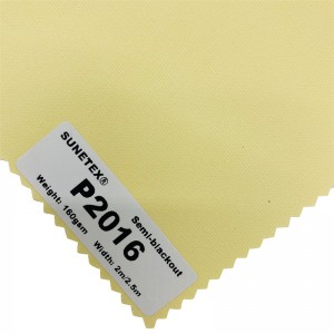 ລາຄາໂຮງງານ Roller Blind Fabric Semi-blackout 100% Polyester
