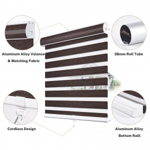 Cortinas de zebra de camada dupla com nosso tecido para cortinas de zebra de design popular