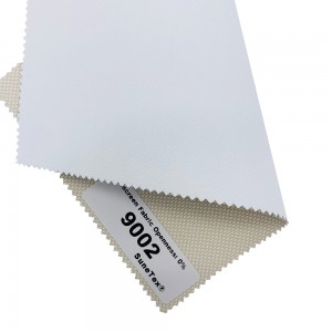 Blackout Sunscreen Roller Blind Plain Weave Pvc ծածկված պոլիեսթեր էկրանի գործվածք Roller Շերտավարագույրների համար 100% Հակաուլտրամանուշակագույն գործվածքի համար