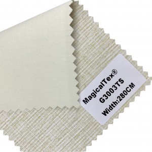 Tecidos de persianas enrollables 100% poliéster con revestimento branco para o tratamento de ventás