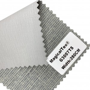 Топла распродажба 100% полиестерски бел обложени ролетни Ткаенини за третман на прозорци