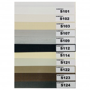 Ko te Jacquard Upholstery Fabric Polyester Roller Window Blinds Fabric Blackout and Semi-Blackout of Zebra Blind Fabric