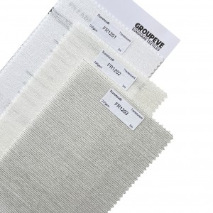 Ny design 100 % polyester genomskinligt rullgardintyg för hemmet